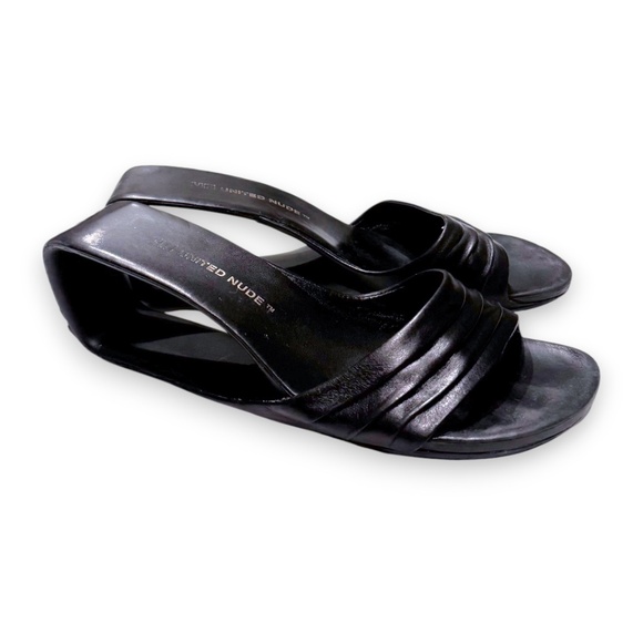 United Nude Mobius Fold Sandals – Black Leather – Size 39 - Picture 1 of 8